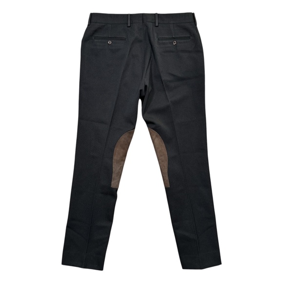 Polo Ralph Lauren Thick Twill Wool Suede Leather Riding Pants Mens 34 - Picture 2 of 12